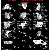 Newest US Map 2019-2020 HDD07 Gen7 Lexus EMVN Toyota Touch Pro with update code